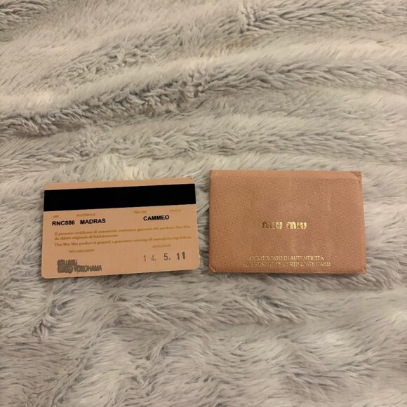 MIU MIU Vintage Madras Beige Leather Shoulder Bag - Picture 13 of 13